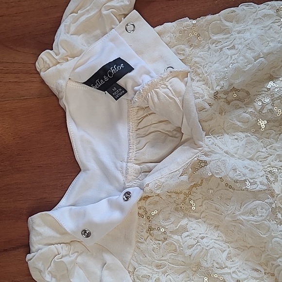 Baby girls size Newborn Isobella & Chloe dress onesie - Picture 9 of 11